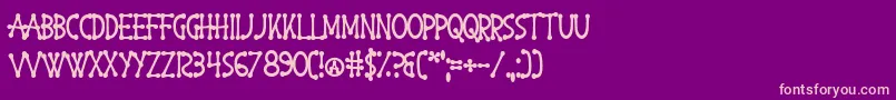 HappyAccidents Font – Pink Fonts on Purple Background