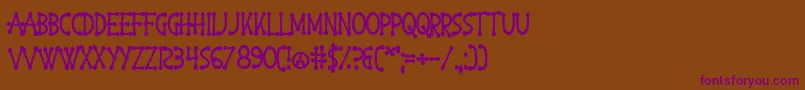 HappyAccidents Font – Purple Fonts on Brown Background