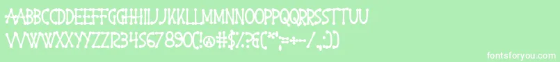 HappyAccidents Font – White Fonts on Green Background