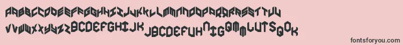 Yayusacond Font – Black Fonts on Pink Background