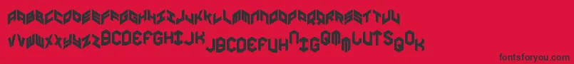 Yayusacond Font – Black Fonts on Red Background