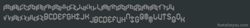 Yayusacond Font – Gray Fonts on Black Background