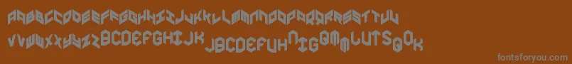 Yayusacond Font – Gray Fonts on Brown Background