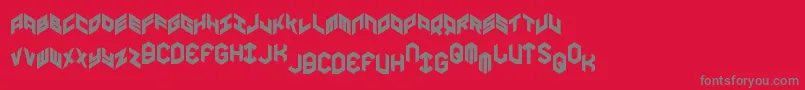 Yayusacond Font – Gray Fonts on Red Background