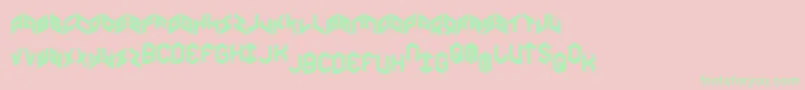 Yayusacond Font – Green Fonts on Pink Background