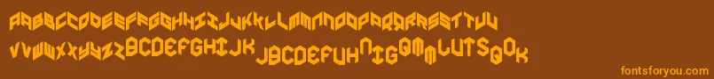 Yayusacond Font – Orange Fonts on Brown Background