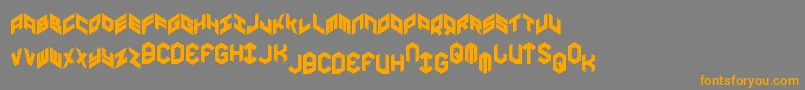 Yayusacond Font – Orange Fonts on Gray Background