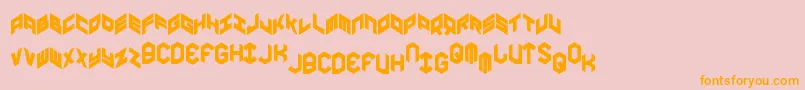 Yayusacond Font – Orange Fonts on Pink Background