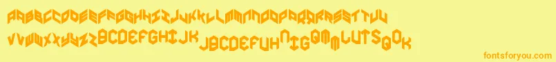 Yayusacond Font – Orange Fonts on Yellow Background