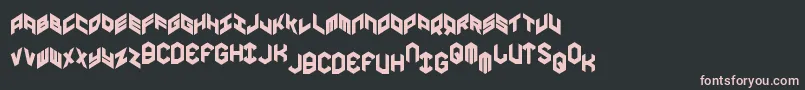 Yayusacond Font – Pink Fonts on Black Background