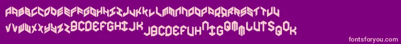 Yayusacond Font – Pink Fonts on Purple Background