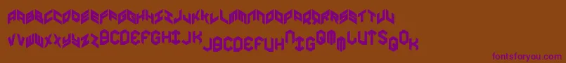 Yayusacond Font – Purple Fonts on Brown Background