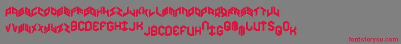 Yayusacond Font – Red Fonts on Gray Background