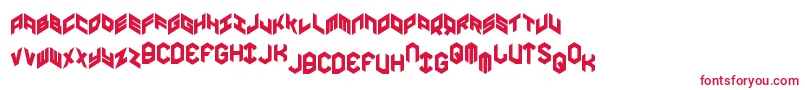 Yayusacond Font – Red Fonts on White Background