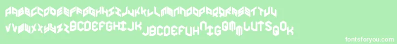 Yayusacond Font – White Fonts on Green Background