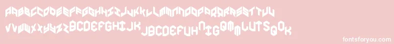 Yayusacond Font – White Fonts on Pink Background