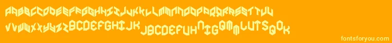 Yayusacond Font – Yellow Fonts on Orange Background
