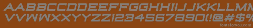 HighjackBoldItalic Font – Gray Fonts on Brown Background