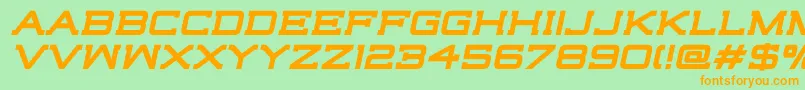 HighjackBoldItalic Font – Orange Fonts on Green Background