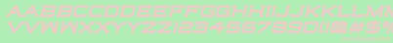 HighjackBoldItalic Font – Pink Fonts on Green Background