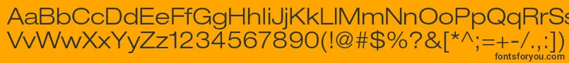 HelveticaneueltstdLtex Font – Black Fonts on Orange Background