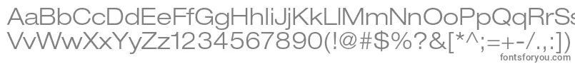 HelveticaneueltstdLtex-fontti – harmaat kirjasimet valkoisella taustalla
