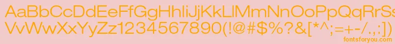 HelveticaneueltstdLtex Font – Orange Fonts on Pink Background