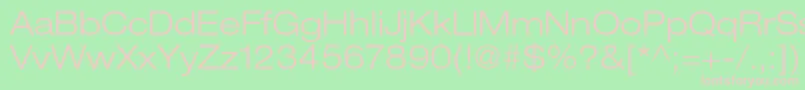 Czcionka HelveticaneueltstdLtex – różowe czcionki na zielonym tle