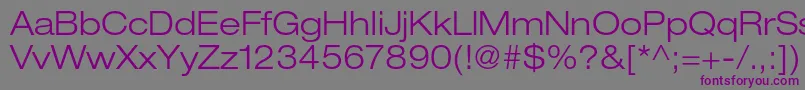 Шрифт HelveticaneueltstdLtex – фиолетовые шрифты на сером фоне