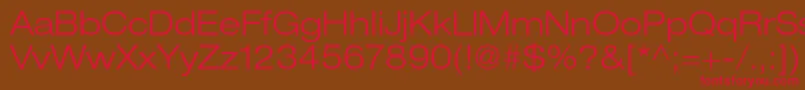 HelveticaneueltstdLtex Font – Red Fonts on Brown Background