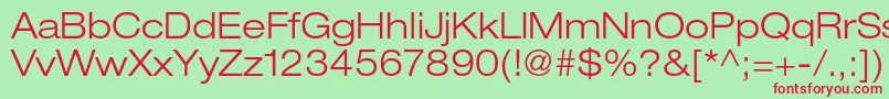 フォントHelveticaneueltstdLtex – 赤い文字の緑の背景