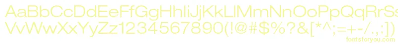 Czcionka HelveticaneueltstdLtex – żółte czcionki
