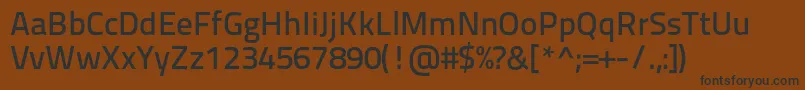 フォントTitilliumtext22l600wt – 黒い文字が茶色の背景にあります