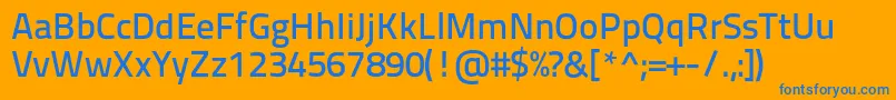 Titilliumtext22l600wt Font – Blue Fonts on Orange Background