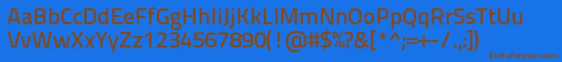 Titilliumtext22l600wt Font – Brown Fonts on Blue Background