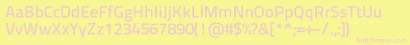 Titilliumtext22l600wt Font – Pink Fonts on Yellow Background