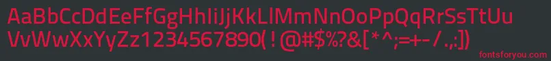 Titilliumtext22l600wt Font – Red Fonts on Black Background