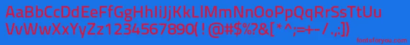 Titilliumtext22l600wt Font – Red Fonts on Blue Background