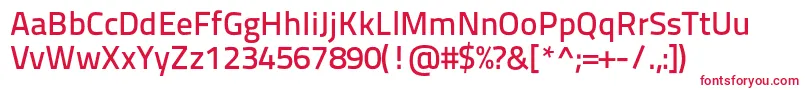 Titilliumtext22l600wt Font – Red Fonts on White Background