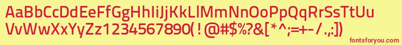 Titilliumtext22l600wt Font – Red Fonts on Yellow Background