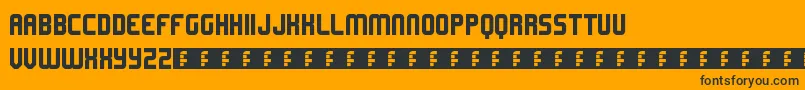 Lemons-Schriftart – Schwarze Schriften auf orangefarbenem Hintergrund
