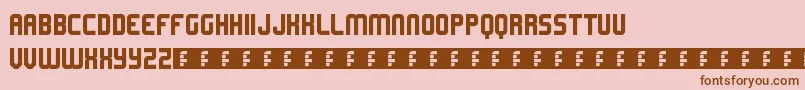 フォントLemons – ピンクの背景に茶色のフォント