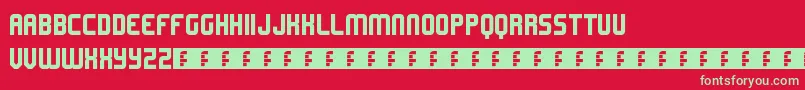 Lemons Font – Green Fonts on Red Background