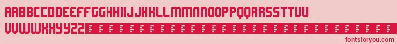 フォントLemons – ピンクの背景に赤い文字