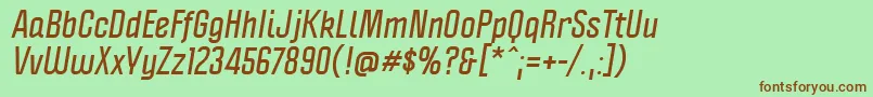 PoliticaBoldItalic Font – Brown Fonts on Green Background
