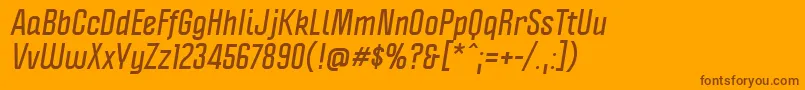 PoliticaBoldItalic Font – Brown Fonts on Orange Background