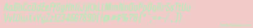 PoliticaBoldItalic Font – Green Fonts on Pink Background