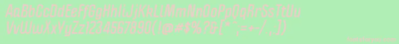 PoliticaBoldItalic Font – Pink Fonts on Green Background