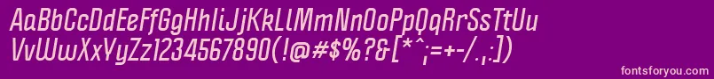 PoliticaBoldItalic Font – Pink Fonts on Purple Background