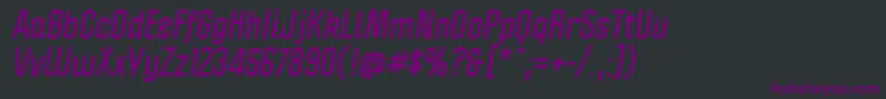 PoliticaBoldItalic Font – Purple Fonts on Black Background